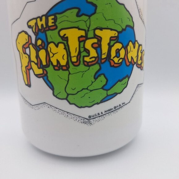 Flintstones Thermos 90s Cartoon TV Show Millennial Nostalgia Red Cup Lid 3700 - Picture 5 of 11